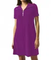 Joseph Ribkoff Zipped Collar Trapeze Dress Style 251145 In Purple Orchid In Multi
