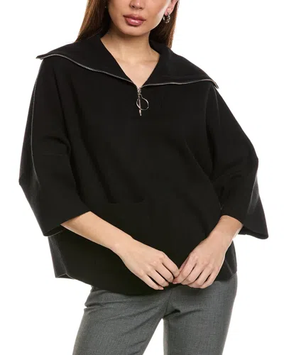 JOSEPH RIBKOFF ZIPPED FUNNEL NECK SWEATER