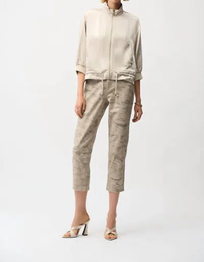 Joseph Ribkoff Zipper Relaxed Fit Jacket In Moonstone In Neutral