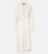 Joseph Cenda Belted Wool And Cashmere-blend Coat In White