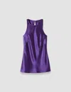 Joseph Ritz Double Satin Top In Purple