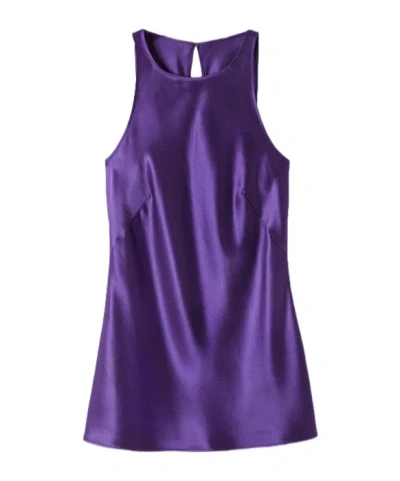 Joseph Satin Ritz Sleeveless Top In Purple