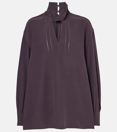 Joseph Rivoli Silk Crêpe De Chine Blouse In Aurora