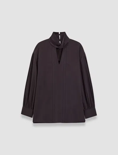 Joseph Rivoli Silk Crepe De Chine Blouse In Aurora Purple