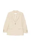 Joseph Rochd Button Single-breasted Blazer In Neutral