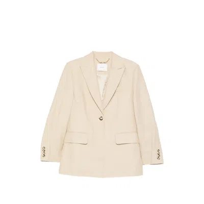 Joseph Rochd Button Single-breasted Blazer In Neutral