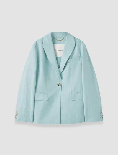 Joseph Rochd Light Linen Blend Jacket In Blue