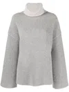 Joseph Roll-neck Long-sleeve Jumper In Grey
