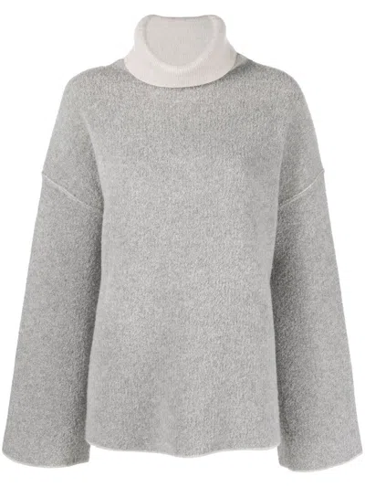 Joseph Roll-neck Long-sleeve Jumper In Grey