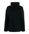 Joseph High-neck Ribbed Wool Jumper In Black