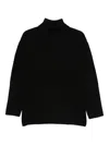 Joseph Roll-neck Ribbed-knit Jumper In Black