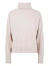Joseph High Neck Long Sleeves Brushed Cashmere In White