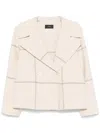 Joseph Double Face Tartan Rollet Jacket In Neutrals
