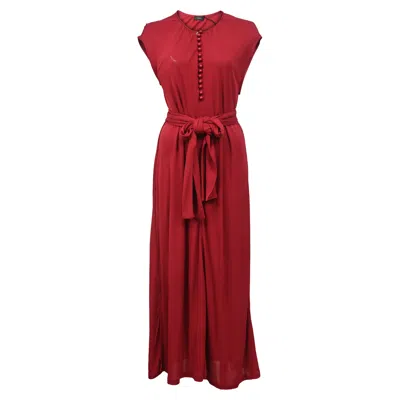 Joseph Romy Crepe Dress In Red Viscose
