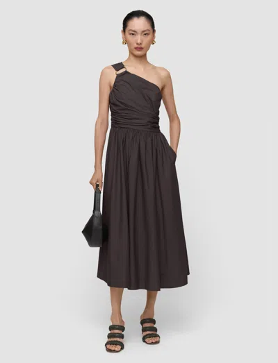 Joseph Ros Cotton Poplin Dress In Brown