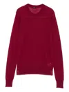Joseph Round-neck Cashmere Sweater In Red