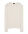 Joseph Round-neck Knitted Top In White