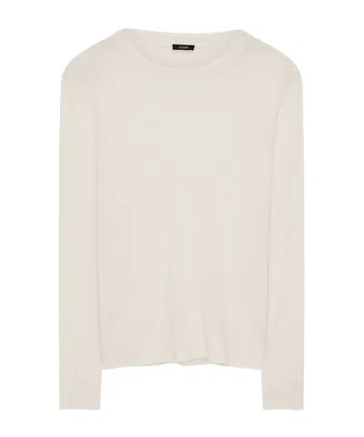 Joseph Round-neck Knitted Top In White