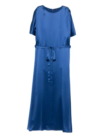Joseph Round-neck Midi Dress In Blue