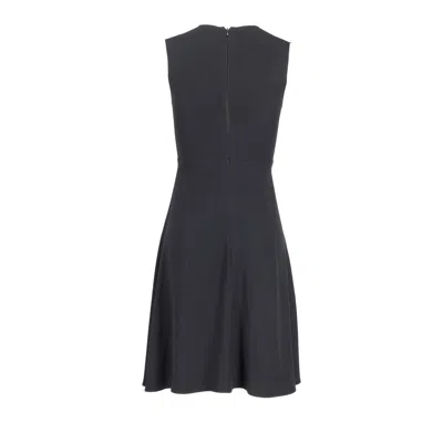 Joseph Round Neck Sleeveless Dress In Black Acetate