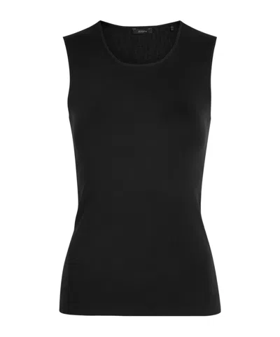 Joseph Round Neck Slim Fit Vest In Black