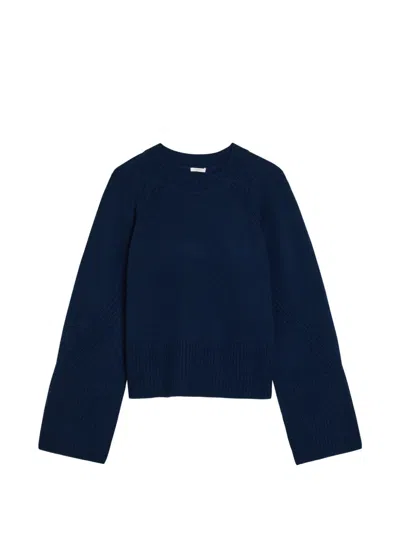 Joseph Round-neck Sweater In Blue