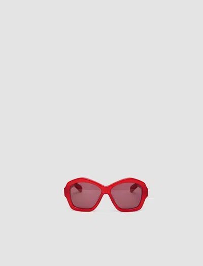 Joseph Round Sunglasses In Crimson