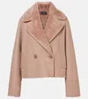 Joseph Rousse Textured Shearling Coat In Beige