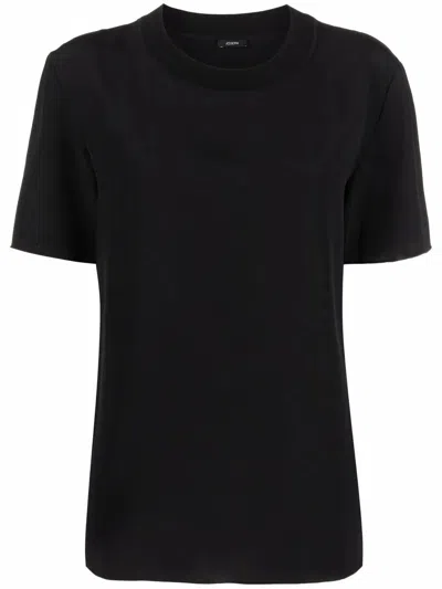 Joseph Silk Crepe De Soie Rubin Blouse In Black