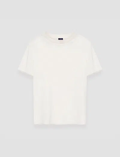 Joseph Rubin Crepe De Soie Silk Blouse In White