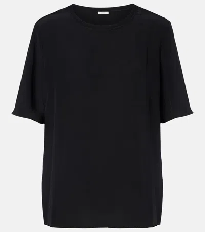Joseph Rubin Silk Crêpe De Soie T-shirt In Black