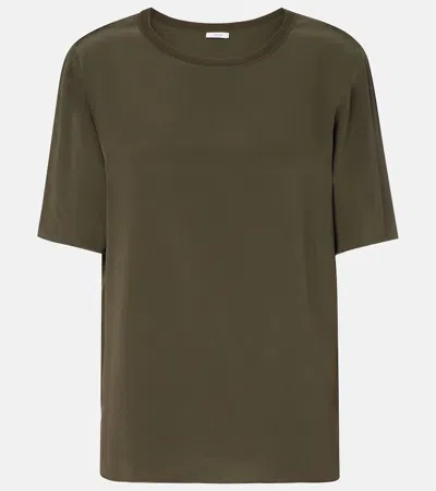 Joseph Rubin Silk Crêpe T-shirt In Green