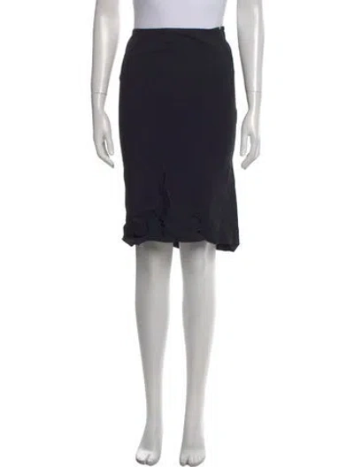Pre-owned Joseph Ruffle Embellishment Knee-length Skirt In Black