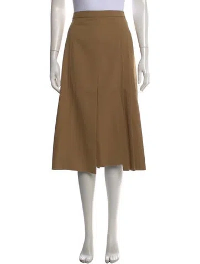 Pre-owned Joseph Ruffle Embellishment Midi Length Skirt In Neutrals