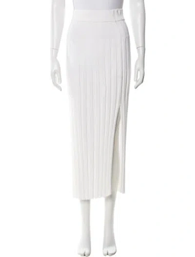 Pre-owned Joseph Ruffle Embellishment Midi Length Skirt In White