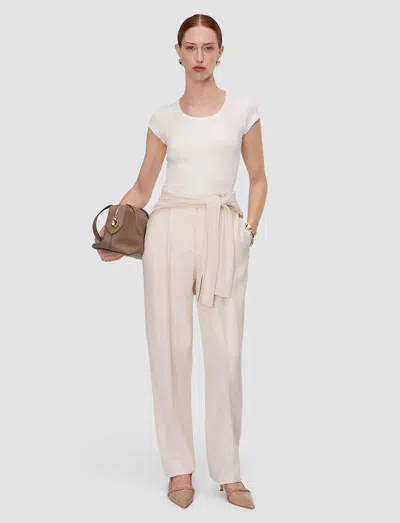 Joseph Saba Cotton Rib Top In Neutral
