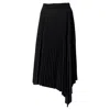 Joseph Sabin Pleated Midi Skirt In Black Polyester In Black