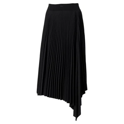 Joseph Sabin Pleated Midi Skirt In Black Polyester