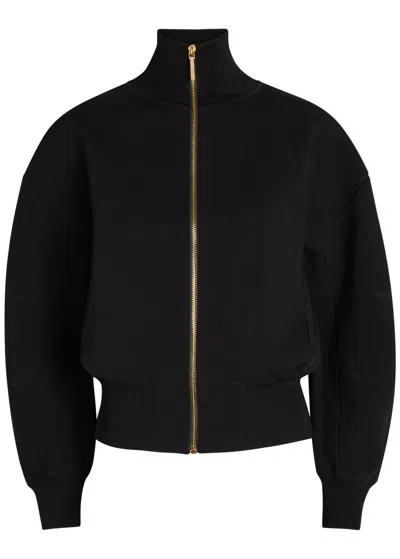Joseph Sable Milano-knit Bomber Jacket In Black