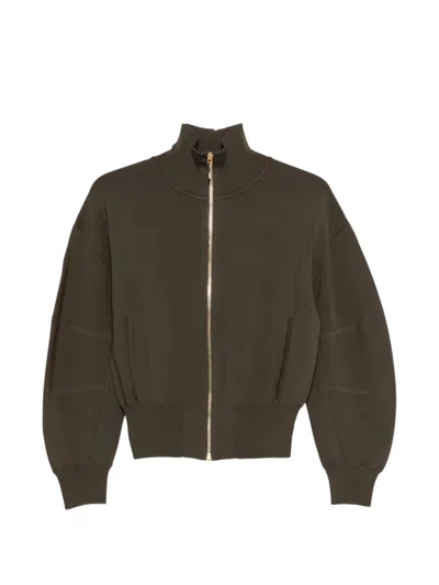 Joseph Sable Zip Knitted Jacket In Green