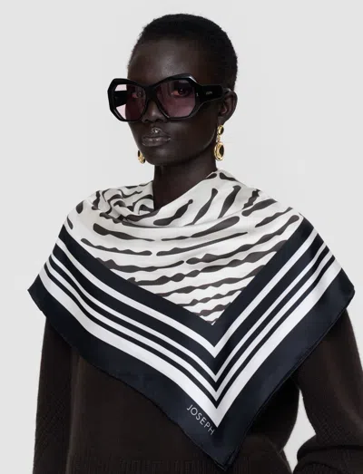 Joseph Saff Large Silk Scarf In Black