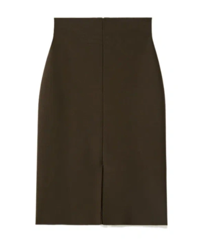 Joseph Safir Compact Milano Knit Skirt In Green