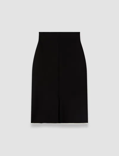 Joseph Safir Compact Milano Knit Skirt In Black