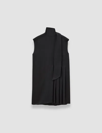 Joseph Sandy Light Crepe Dress In Black