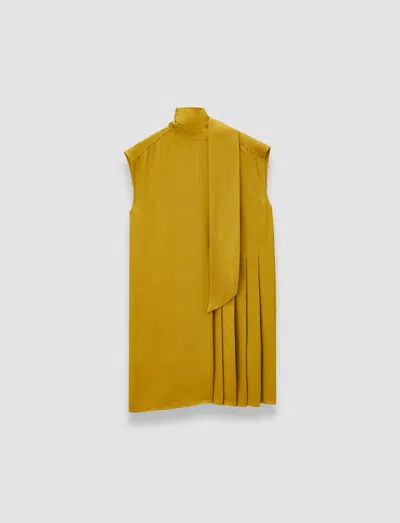 Joseph Sandy Light Crepe Dress In Yellow