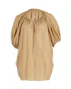 Joseph Sanko Peasant Blouse In Gold Habitoi Silk In Gold