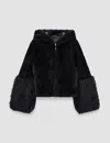 Joseph Sarah Shearling Jacket In Gray