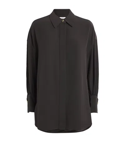 Joseph Satin Camilia Blouse In Brown