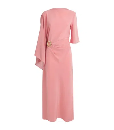 Joseph Satin Gathered Joya Maxi Dress In Pink