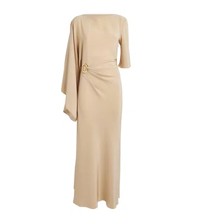 Joseph Satin Gathered Joya Maxi Dress In Pink